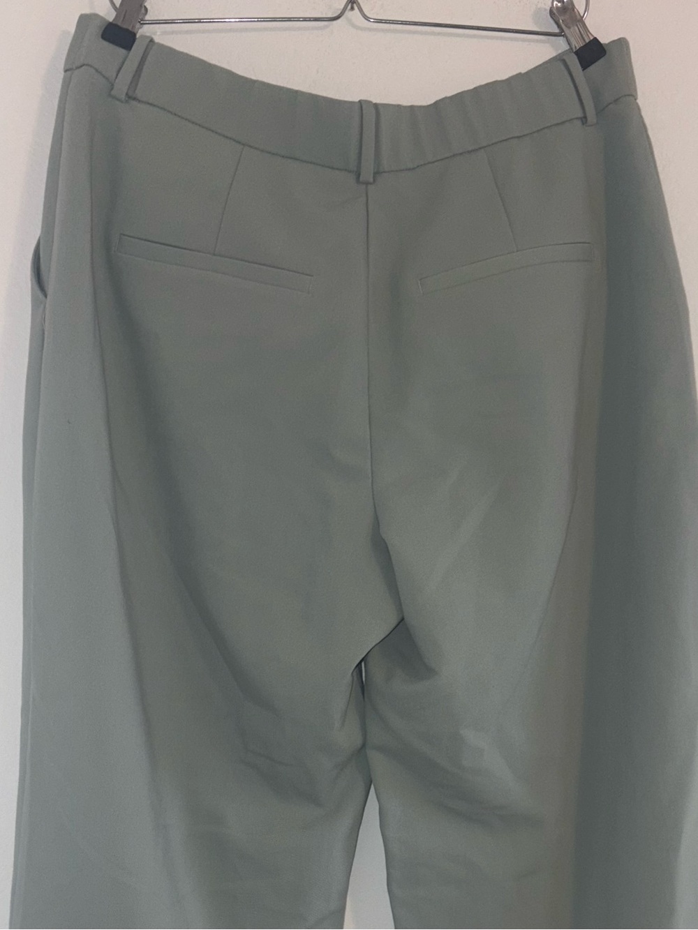Abercrombie & Fitch Curve Love A&F Sloane Tailored Wide Leg Pant Sage - Picture 10 of 13